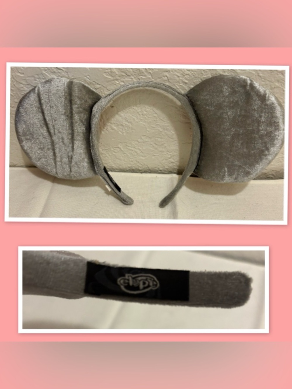 Elope Gray Mouse Ears Headband